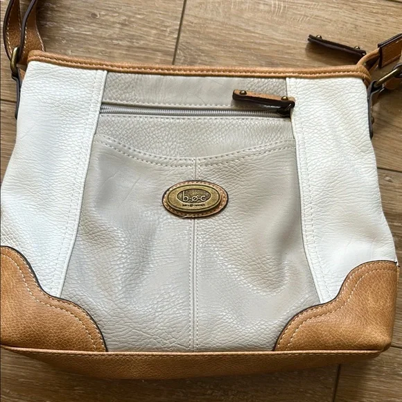 BOC Tan, Gray, and Cream Leather Shoulder Bag - Picture 2 of 4